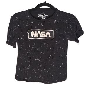 Eighty Eight Brand Boys Black Shirt with Nasa Star Pattern